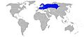 Distribution map of moor frog