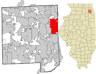 DuPage County Illinois incorporated and unincorporated areas Elmhurst highlighted.svg
