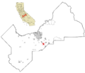 Fresno County California Incorporated and Unincorporated areas Selma Highlighted