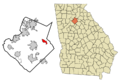 Gwinnett County Georgia Incorporated and Unincorporated areas Dacula Highlighted