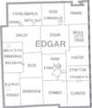 Map of Edgar County Illinois
