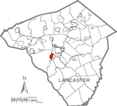 Millersville, Lancaster County Highlighted.png