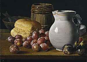 Archivo:Natura morta amb prunes, figues i pa