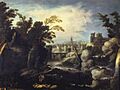 Paisaje con una ciudad, de Francisco Collantes (Real Academia de Bellas Artes de San Fernando)