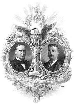 Archivo:President William McKinley and Vice President Theodore Roosevelt, Inaugural Souvenir