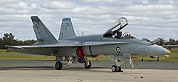 Archivo:RAAF A21-30 McDonnell Douglas FA-18A Hornet on display at Temora