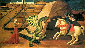 Archivo:Saint George and the Dragon by Paolo Uccello (Paris) 01