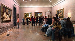 Archivo:Sala de Tiziano en el Museo del Prado