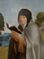 Santa Coleta (pormenor - Santa Clara e Santa Coleta, c. 1520, Mestre da Lourinhã)