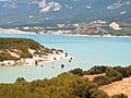 Vista del pantano de Yesa desde Ruesta