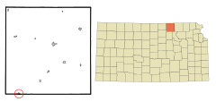 Washington County Kansas Incorporated and Unincorporated areas Clifton Highlighted.svg