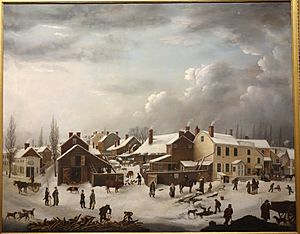 Archivo:Winter Scene in Brooklyn by Francis Guy, c. 1819-1820, oil on canvas - Brooklyn Museum - DSC09221