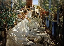 (Venice) Sewing the Sail by Joaquin Sorolla y Bastida - Museo d'arte moderna.jpg
