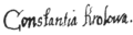 Autograph of Constance of Austria
