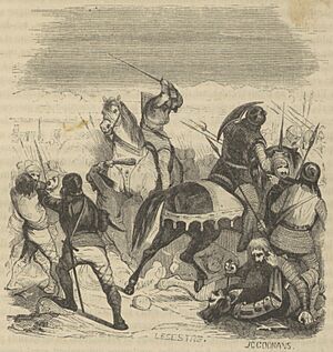 Battle of Cassel, 22 February 1071 (Histoire de Belgiques, 1842).jpg