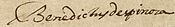 Benedictus de Spinoza - Letter in Latin to Johannes Georgius Graevius (Epistolae 49), 14 December 1664 - Signature.jpg