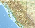 Canada British Columbia relief location map