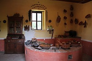 Archivo:Cocina de la hacienda original en el museo de sitio de Santa Cecilia Acatitlán