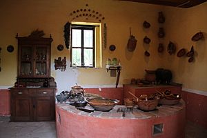 Archivo:Cocina de la hacienda original en el museo de sitio de Santa Cecilia Acatitlán