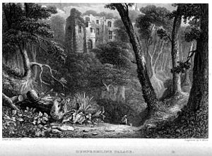 Archivo:Dunfermline Palace engraving by William Miller after W Brown