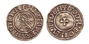 Archivo:King Aethelred II Penny struck London