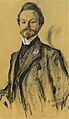 Konstantin Balmont by Valentin Serov 1905