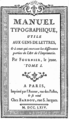Manuel Typographique cover
