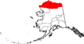 Map of Alaska highlighting North Slope Borough
