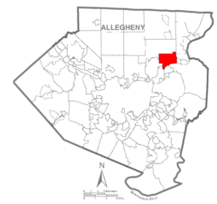 Map of Harmar Township, Allegheny County, Pennsylvania Highlighted.png