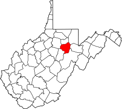Map of West Virginia highlighting Barbour County.svg