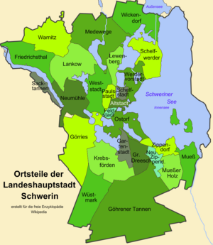 Archivo:Ortsteile Schwerin Karte