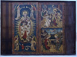 Archivo:Pinturas en el coro del Monasterio de Santa Clara (Moguer)