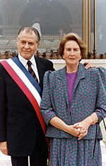 Archivo:Presidente Patricio Aylwin, junto a su esposa