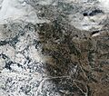 Satellite image of Belarus in December 2002