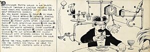Archivo:Self-operating napkin (Rube Goldberg cartoon with caption)