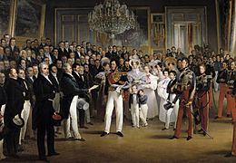 The Duke of Orleans receives at the Palais Royal the members of the Chambers of Deputies, 7 August 1830