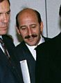 (Javier Sáenz de Cosculluela) Felipe González acompañado de varios ministros visitan la exposición de las maquetas de las olimpiadas de Barcelona 92. Pool Moncloa. 4 de mayo de 1990 (cropped)