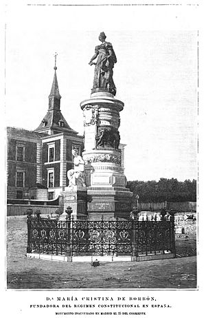 Archivo:(Monumento a María Cristina de Borbón) 1893-06-30, La Ilustración Española y Americana, D.ª María Cristina de Borbón. Fundadora del régimen constitucional en España (cropped)