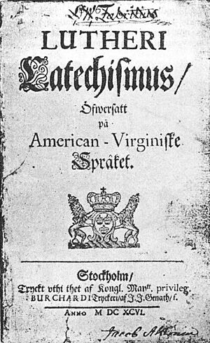 Archivo:Campanius Catechism in Lenape