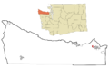Clallam County Washington Incorporated and Unincorporated areas Carlsborg Highlighted