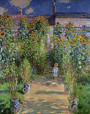 Archivo:Claude Monet - Monet's garden at Vétheuil (1880)