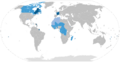 Detailed SVG map of the Francophone world