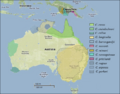 Distribution map of Chelodina species