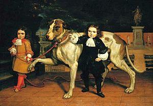 Archivo:Kessel el Mozo Dwarfs with a dog