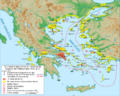 Map athenian empire 431 BC-es