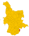 Map of comune of Sini (province of Oristano, region Sardinia, Italy) - 2016