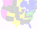 NHL teams and conferences map - 2024-25
