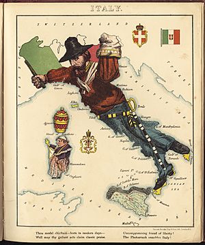 Archivo:Pictorial Map of Italy.1868