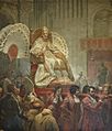 Pie VIII porté dans la basilique de Saint-Pierre à Rome, by Horace Vernet, 1829