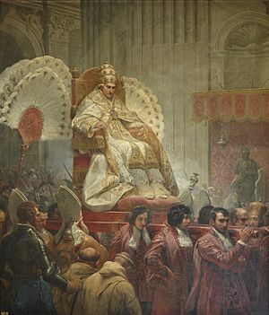 Archivo:Pie VIII porté dans la basilique de Saint-Pierre à Rome, by Horace Vernet, 1829